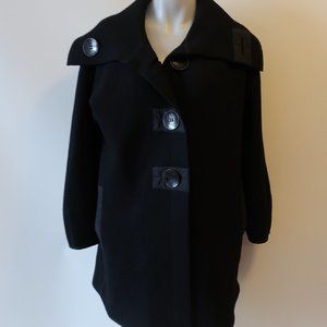 RYAN ROBERTS BLACK WOOL JACKET SZ M *